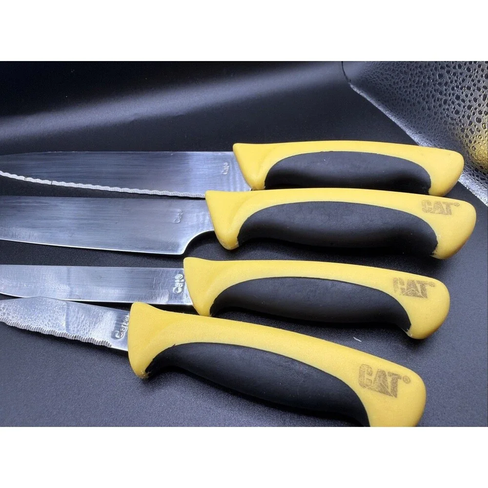 CAT Brand Kitchen Knives From Kutmaster. Butcher, Chef, Utility And Paring. Used
